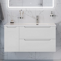 BelBagno Тумба с раковиной Etna 100 R подвесная белая матовая – фотография-2