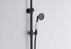Aquatek Душевая система Классик AQ2563MB с термостатом, матовая черная – фотография-5