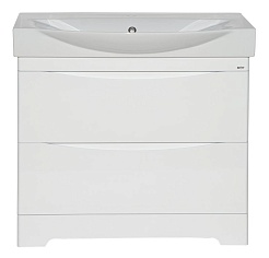 Misty Тумба с раковиной Элвис 85 белая – фотография-1