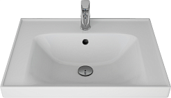 Mixline Тумба с раковиной Честер 60 белая/бетон – фотография-6