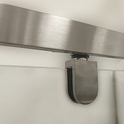 Triton Душевой уголок Терра-Графит 90x90 стекло прозрачное профиль графит с поддоном – фотография-9