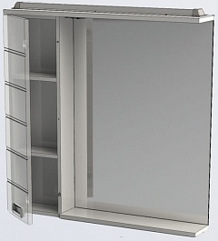 Aquanet Зеркальный шкаф "Доминика 90" R белый – фотография-5