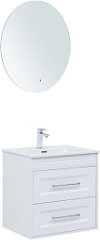 Aquanet Мебель для ванной Бостон New 60 Flat подвесная белый сатин – фотография-1