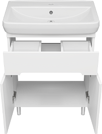 Misty Тумба с раковиной Байкал 65 белая – фотография-4