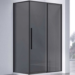 Vincea Душевой уголок Slim-N 130x80 VSR-4SN8013CGB профиль черный стекло тонированное – фотография-1