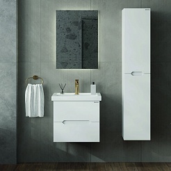 Onika Шкаф пенал Айленд 30 подвесной белый – фотография-6