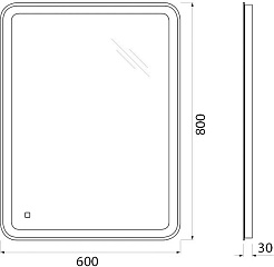 BelBagno Зеркало SPC-MAR-600-800-LED-TCH – фотография-6