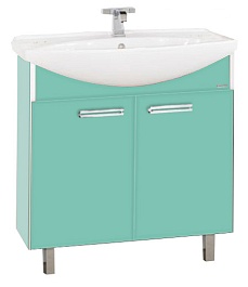 Misty Тумба для умывальника Джулия 75 прямая салатовая – фотография-1