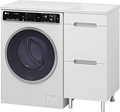 Misty Тумба под раковину Байкал 40 под стиральную машину белая – фотография-4