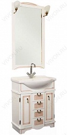 Aquanet Зеркало для ванной "Луис 65" белое – фотография-2