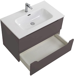 BelBagno Мебель для ванной Etna 80 подвесная темно-серая матовая – фотография-9