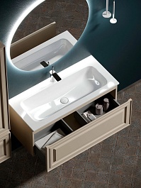 Sancos Тумба с раковиной Very 90 beige soft раковина Grace 91 CN7019 – фотография-2