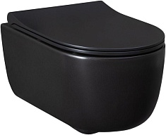 Allen Brau Унитаз подвесной Priority 4.31002.31 чёрный матовый с крышкой 4.31004.31