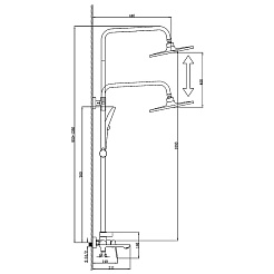 Azario Душевая стойка Alanti AZ-K2332GR серый графит – фотография-6