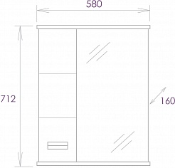 Onika Мебель для ванной Балтика-Квадро 55.11 Black L белая – фотография-14