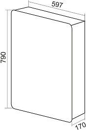 Mixline Зеркальный шкаф Вектор 60 белый – фотография-7