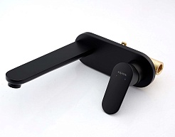 Aquatek Смеситель для раковины Ника AQ1813MB черный матовый – фотография-2