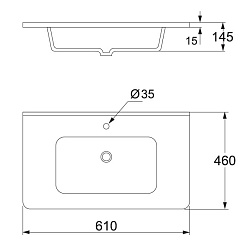 Allen Brau Мебельная раковина Paris 60 4.61004.20 белая – фотография-6