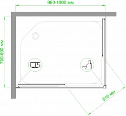 Royal Bath Душевой уголок RB 8100HPD-T-BL 100х80х185 – фотография-5