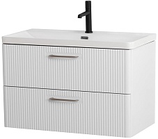 BelBagno Тумба с раковиной Due 80 подвесная Белый металлик