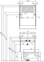 Акватон Тумба с раковиной Капри 60 белая – фотография-7