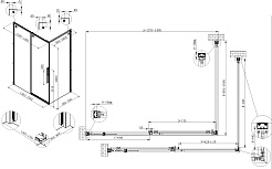 Vincea Душевой уголок Ultima 140x100 VSR-7UL1014CL профиль хром стекло прозрачное – фотография-7
