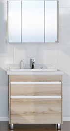 СанТа Мебель для ванной Уран 80 дуб австрийский – фотография-1