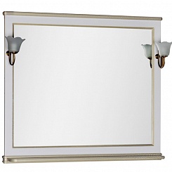 Aquanet Зеркало Валенса 110 белый краколет/золото (182648) – фотография-1