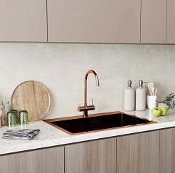 Mixline Смеситель для кухни 35k MLSS-0326BR бронза – фотография-3