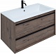 Aquanet Мебель для ванной Lino 90 подвесная дуб веллингтон – картинка-18