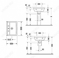 Duravit Раковина Starck 3 0300550000 55 см – фотография-7