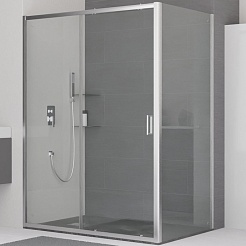 RGW Душевой уголок Classic CL-48 (CL-14 + Z-050-1) 160x100 профиль хром стекло прозрачное – фотография-1