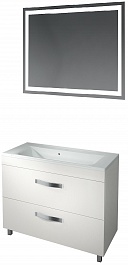 Какса-а Мебель для ванной Хилтон 100 напольная, белая – фотография-1