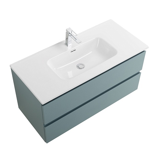 BelBagno Тумба под раковину Kraft 100 подвесная Голубой матовый – фотография-2