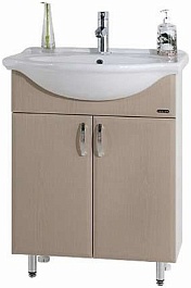 Водолей Тумба с раковиной "Флай 65" дуб – фотография-1