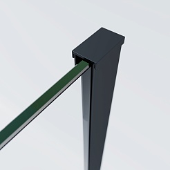 Vincea Душевой уголок Soft 2 130x80 VSR-3SO28013CLB профиль черный стекло прозрачное – фотография-10