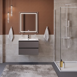BelBagno Тумба с раковиной Kraft 70 подвесная Темно-Серый матовый с раковиной BB700ETL – фотография-12