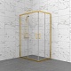 Triton Душевой уголок Фикс-Голд 120x80 стекло прозрачное профиль золото – картинка-13