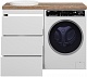 Brevita Тумба с раковиной Grafit 120 под стиральную машину белая/махагон – картинка-25