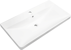 Brevita Тумба с раковиной Cascade 90 подвесная белая – фотография-9