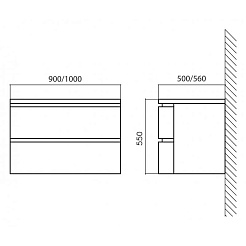BelBagno Тумба с раковиной PROSPERO BB1000DCS2C/SO-BB1000ARL – фотография-3