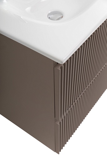 BelBagno Тумба с раковиной Uno 70 подвесная Бежевый матовый с раковиной BB-8099-70 – фотография-6