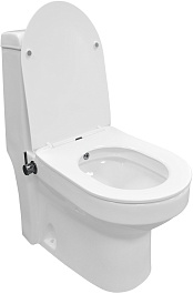 Azario Унитаз-моноблок Brusco AZ-1085B с функцией биде с бачком с сиденьем микролифт белый – фотография-4