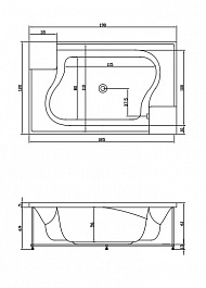 Aquatika Акриловая ванна H2O Архитектура Standart – фотография-2