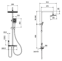 Aquatek Душевая стойка Поларис AQ3040CR хром – фотография-11