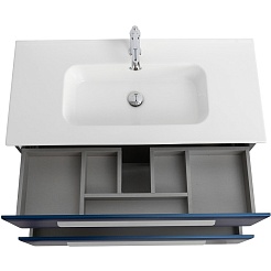 Cezares Тумба с раковиной Eco Cer-N 100 sapfiro CZR-8095-100 ручки сатин – фотография-3