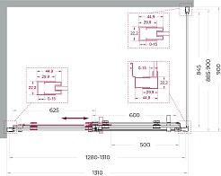 BelBagno Душевой уголок Marino MARINO-2-AH-1-130/90-C-GM 130x90 профиль оружейная сталь стекло прозрачное – фотография-10
