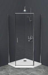 BelBagno Душевой уголок Uno 90/90 UNO-195-P-1-90-C-Cr стекло прозрачное – фотография-1