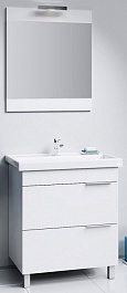 Aqwella Мебель для ванной Бриг 75 напольная, белая – фотография-1