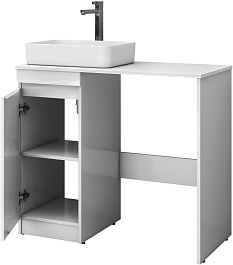 Vigo Тумба под раковину Urban 400-1-0 под стиральную машину белая – фотография-4